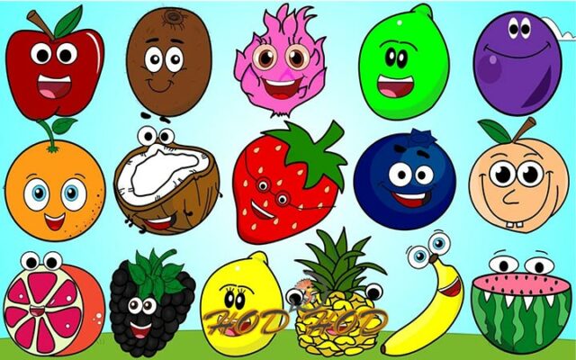 آموزش رنگ به کودکان با استفاده از غذاها و میوه ها